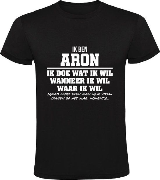 Sol's Aron Heren T-shirt - Zwart - Maat S
