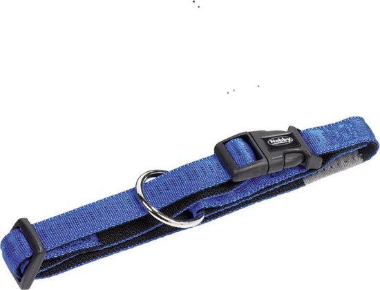 Nobby Soft Grip hondenhalsband - Nylon - Blauw - XS
