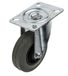 RS PRO, Draailager zwenkwiel, wiel ø 100 mm, 70 kg, gewicht H. 128 mm, wiel B. 24 mm, 102 x 84 mm, plaat, rubber materiaal
