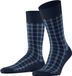 FALKE Modern Tailor modieus geruit duurzaam katoen sokken heren blauw - maat 43-46