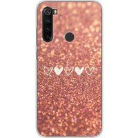 1001 coques Xiaomi Redmi Note 8T Paillettes coeur bedrukt siliconen hoesje