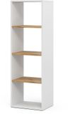 Vicco Tomy Boekenkast – 40 x 120 cm 4 compartimenten Eik wit/goud