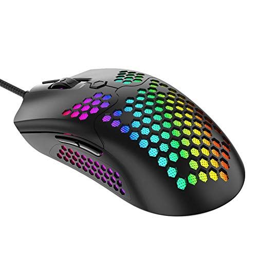 Bewinner1 Gaming-muis - 16000 dpi - Bedraad - Holle muis - Zwart