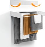 Merkloos Wandmodel Wasdroger - Inklapbaar en Ruimtebesparend - Wit, 100 cm