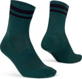 GripGrab Original Stripes Crew Zomer Fietssokken Gestreepte Retro Wielersport Sokken Coolmax - Unisex - Groen - Maat L (44-47)