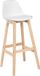 Haorui Industrial Technology Co., Ltd. Tabourets de bar - Set de 2 - Blanc - Similicuir - Bois - 75 cm hauteur d'assise
