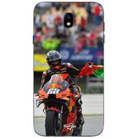 Maniacase Hoesje Samsung Galaxy j7 2018 MIGUEL OLIVEIRA MOTO GP PORTUGAL VLAG