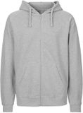 Neutral Unisex Tiger Cotton Hoodie With Zipper NET63301 - Sport Grey - 3XL