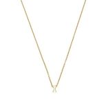 LUXENTER Alfabet ketting 18k goud afwerking - Letter I