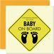 Nieuwe Baby on Board felicitatiekaart, uniseks, wenskaart voor vrienden, familie, collega, buurman, 145 mm