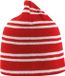 Result Team Reversible Beanie RC354 - Red/White/Red - One size