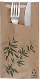 Bestek Bol Pochette gerecycled + servet 33x40cm 1/8 vouw | Inhoud: 400 stuks