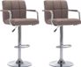 Maison Exclusive - 2 tabourets de bar, couleur taupe, avec revêtement en tissu