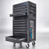 Datona® Gereedschapswagen 7 laden met gereedschapskist 4 laden - Zwart
