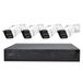PNI House IPMAX POE 3LR videobewakingskit, NVR met 4 POE-poorten en 10 in netwerk, en 4 camera's met 3MP, buiten, Power over Ethernet, gezichtsdetectie, bewegingsdetectie, 4 kabels, voeding, muis