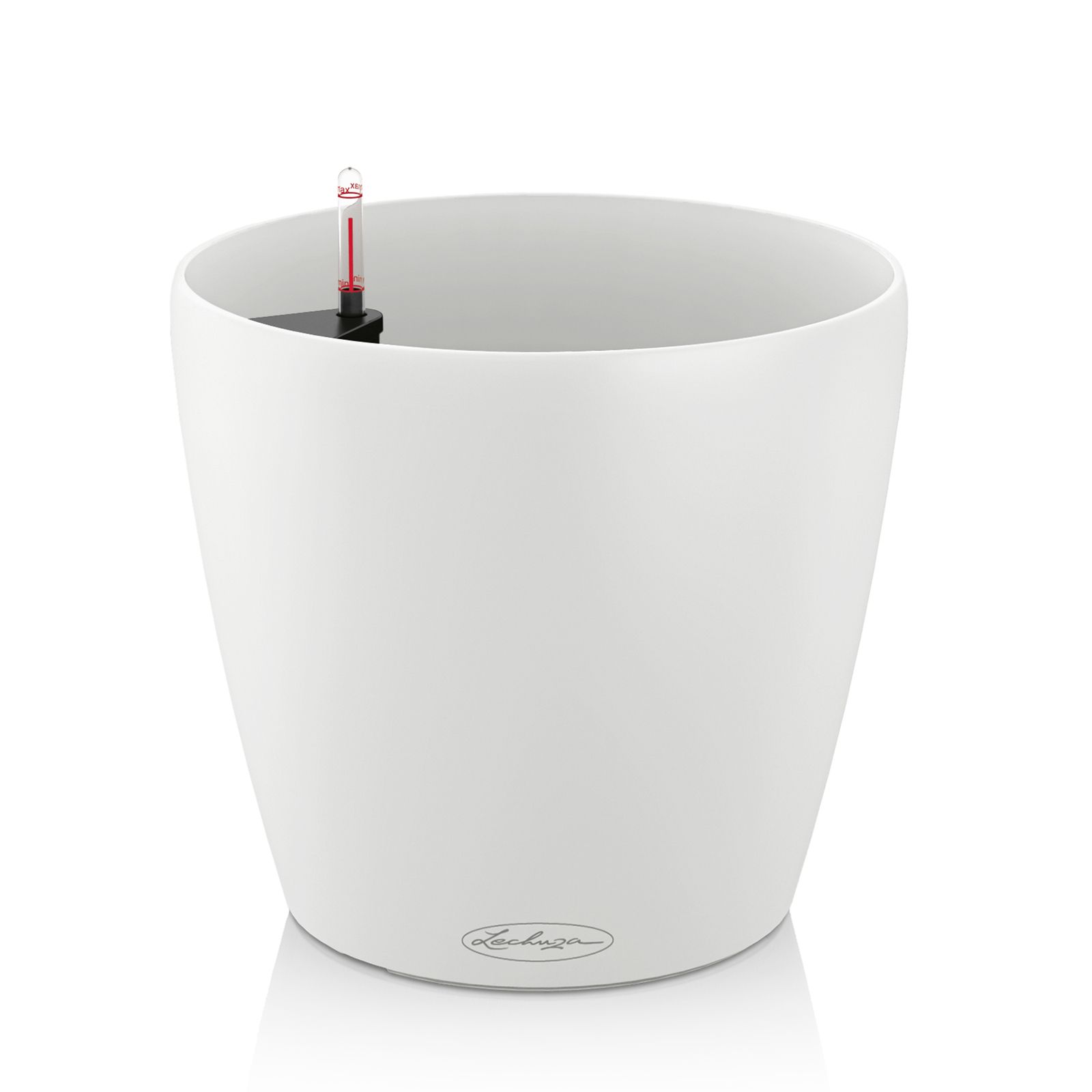 LECHUZA CLASSICO Color 18 - White Round Planter - Indoor/Outdoor - 2.5L