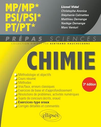 Chimie MP/MP* PSI/PSI* PT/PT*