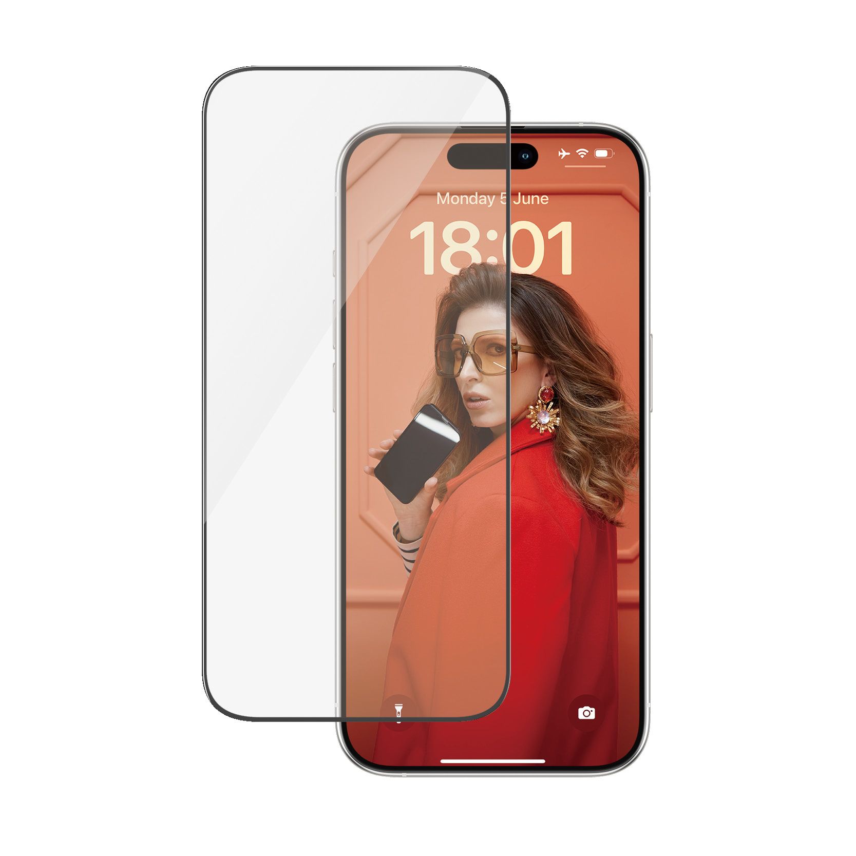 PanzerGlass Ultra Wide Fit Screenprotector - Apple iPhone 15 Pro - Clear