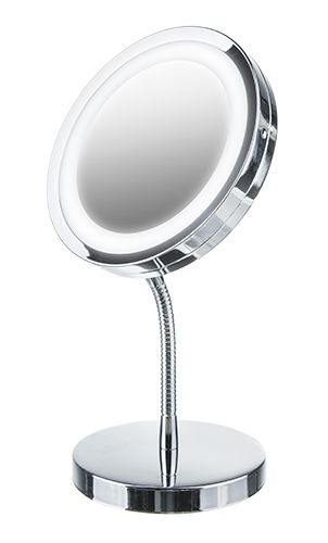 Adler AD 2159 Make-up Spiegel - Vrijstaand - Chroom - LED Verlichting - 15cm