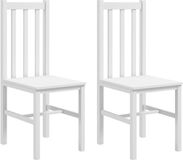 HOMCOM eetkamerstoel - dennenhout - 47,5T x 38,5B x 99H cm - wit