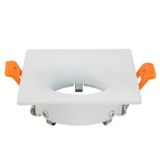 BES LED Spot Armatuur GU10 - Inbouw Vierkant - Mat Wit Aluminium - 85mm