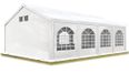 TOOLPORT Tente de réception 4x8 m Blanc PE-bâche 550 N Imperméable Protection UV avec cadre au sol