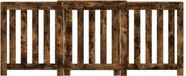 vidaXL Hout bewerkt gerookt eikenkleur radiatorombouw 205x21,5x83,5 cm