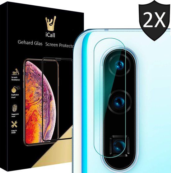 iCall - Huawei P30 Screenprotector Camera Lens - Tempered Glass - 2 Stuks