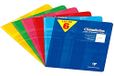 Clairefontaine 3795AMZC Pak met 6 Geniete Schriften - 17x22 cm - 32 Pagina's Grote Ruitjes 4 mm Vergroot 16/16 - Wit Papier 90 g - Omslag Gecoat Karton - Willekeurige Kleuren