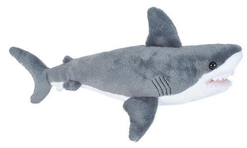 Wild Republic Great White Shark - Grijs - Pluche - Knuffel