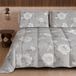 PETTI Artigiani Italiani Winterdekbed 270 x 260 cm | Bloemen 21 Grijs