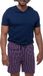 Mey Heren pyjama Graphic Stripes donkerblauw