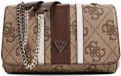 GUESS Noelle II Convertible Xbody Flap Bag Latte Logo / Brown Lichtbruin