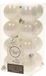 Merkloos Kaemingk B.V. 48x Parelmoer witte kunststof kerstballen 4 cm