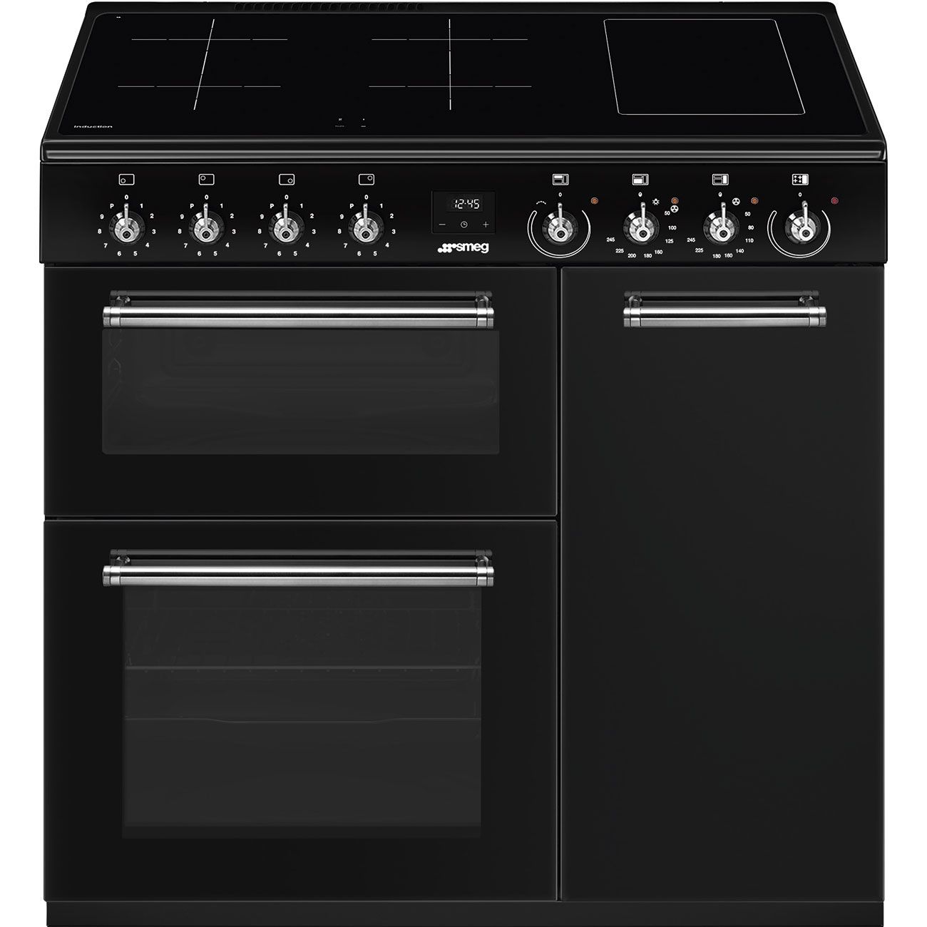 Smeg CX93IMBL - 90cm Freestanding Induction Cooker - Black