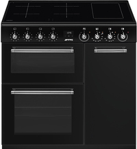 Smeg CX93IMBL - 90cm Freestanding Induction Cooker - Black