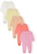 Minoti Rompertje 5-pack meisjes baby onesie met voetjes - lange mouw - Roze - Effen - 100% katoen - Maat 62/68