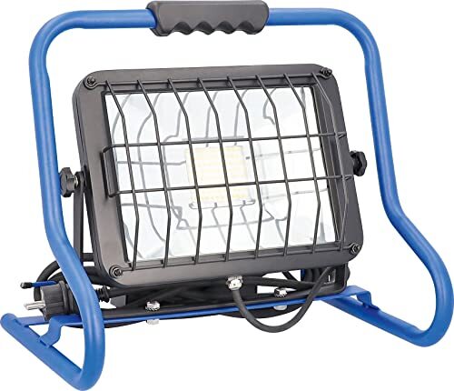 AS-Schwabe Mobiler Chip-LED-Strahler 80 W, IP 40 Baustrahler für Aussen und Baustelle, Blau a_plus, 1 Stück, 46428