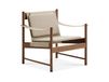 Brdr. Krüger Chaise longue HB Chêne huilé fumé-toile nature