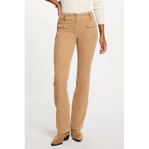 Morgan flared regular waist broek beige