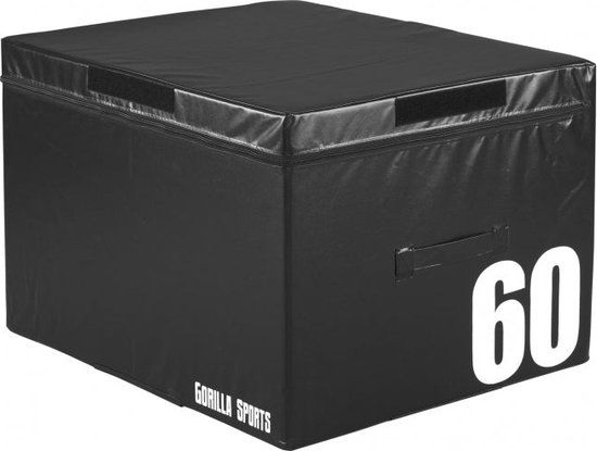 Gorilla Sports Plyo Box - 60 cm - Zwart - PVC - Jump box