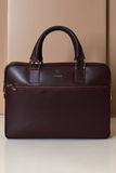 D'Arienzo Cartable 24 heures Cuir Bordeaux serviette d'ordinateur poche zippée, Taille Unique, Couleur Bordeaux