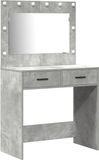 vidaXL Kaptafel - 2-delig - Grijs - 78,5 x 41 x 135 cm - Bewerkt hout