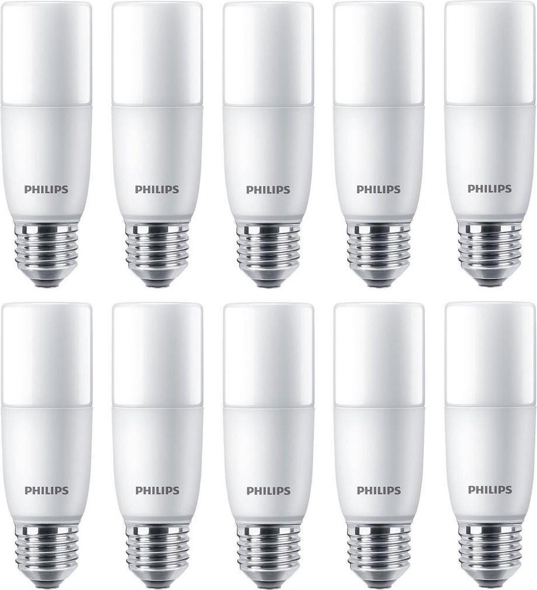 Philips 10 stuks LED Buislamp E27 9.5W 4000K Niet dimbaar