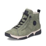 Rieker dames enkellaarsjes, gevoerd, groen 45912-54