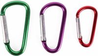 Merkloos / Sans marque Benson Karabijnhaken - 3x stuks - musketon sleutelhanger - gekleurd