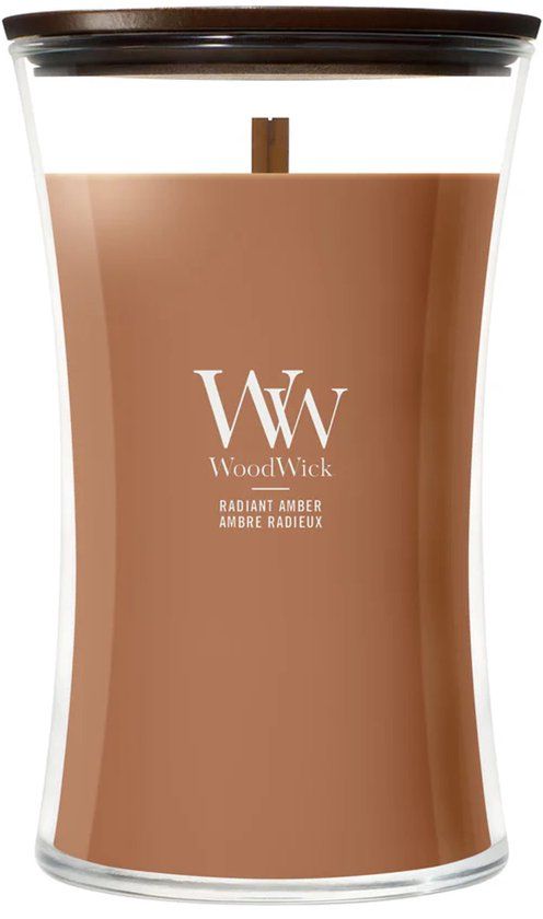 WoodWick Hourglass - Radiant Amber - Large Geurkaars - 130 branduren