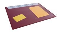Durable Bureauonderlegger met Jaarkalender, 65 x 50 cm, Anti-slip, PP, Made in Germany, Rood, 722303