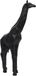 Home Deco factory Beeldje Giraf origami stijl - 40 cm - polyresin - zwart