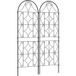 Support pour plantes grimpantes avec motif lot de 2 treillis de jardin pour vigne fleurs légumes métal 50 x 150 cm noir